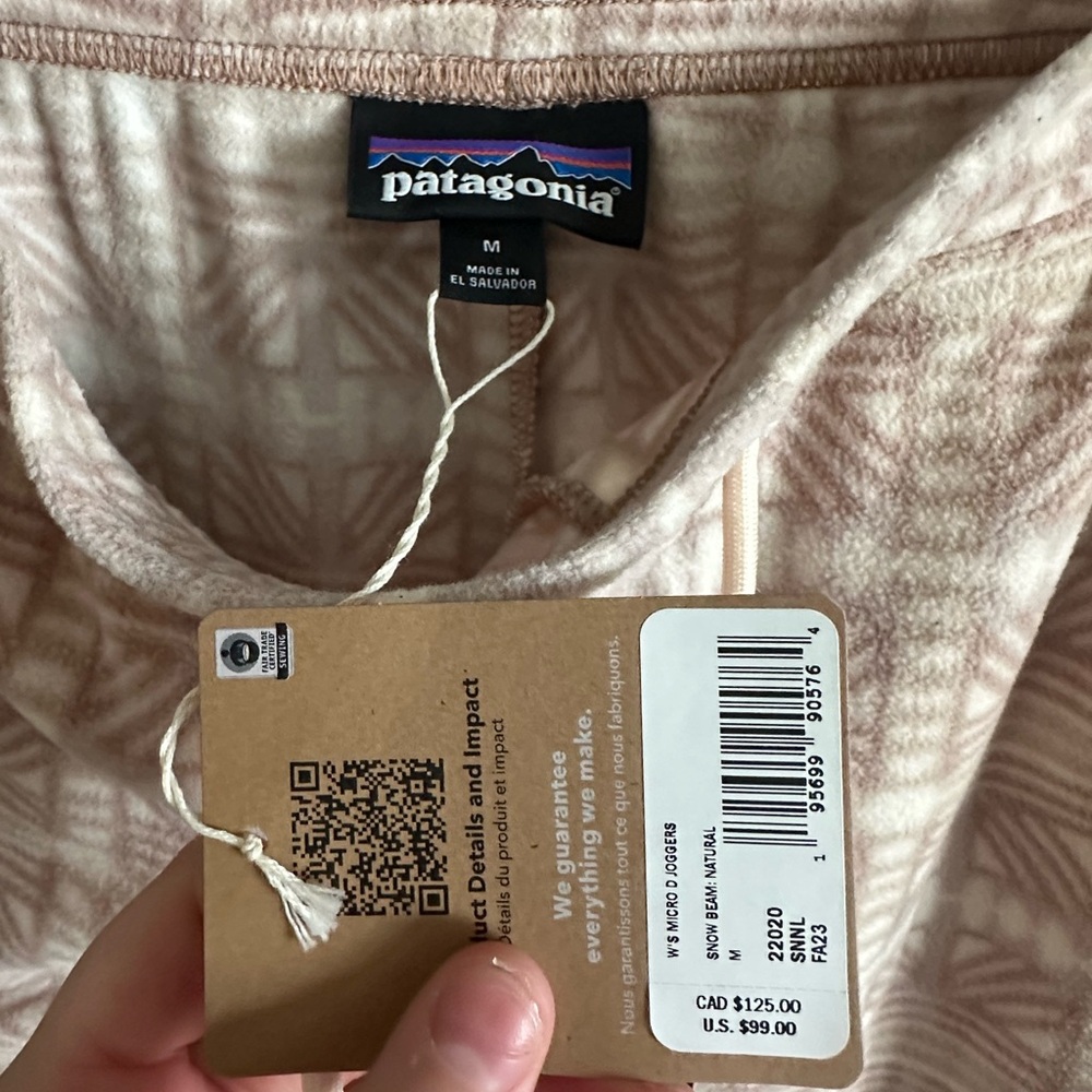 Men's/womens Tan Patterned Pants Patagonia - Picture 7 of 7